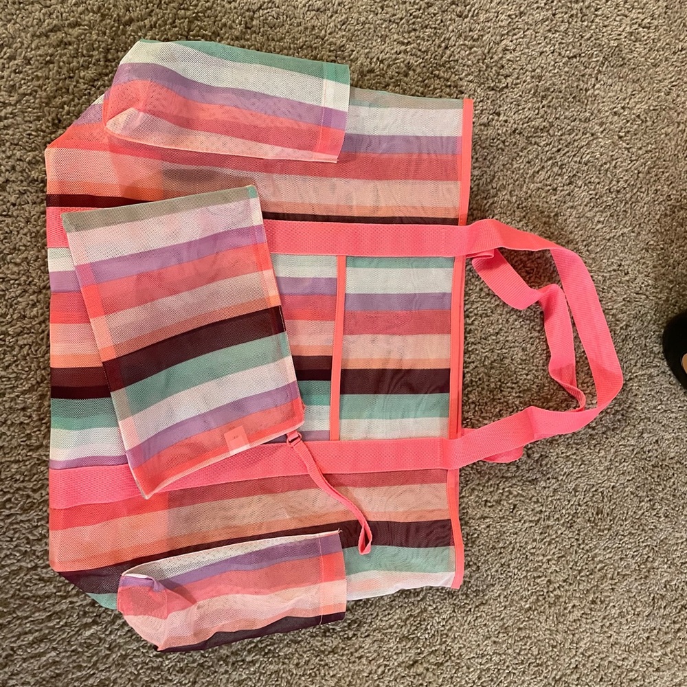 Target beach bag and small carry bag